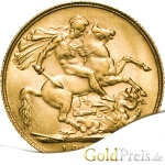 Sovereign 1 Pfund Goldmünze