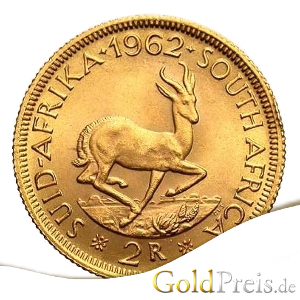 Rand Goldmünze 2 Rand Wertseite