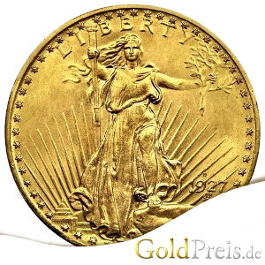 St. Gaudens Double Eagle Goldmünze Bildseite