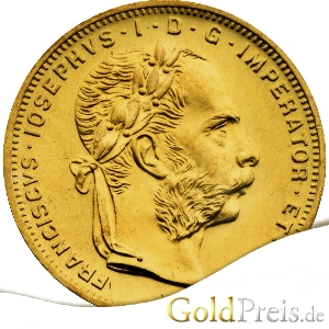 8 Florin (Gulden) Goldmünze Nachprägung Avers