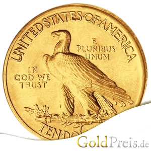 Indian Head Goldmünze, Rückseite