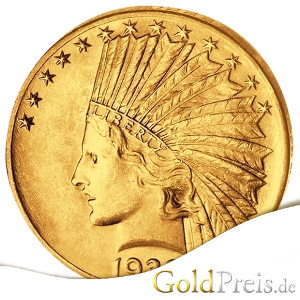 Indian Head Goldmünze, 10 US-Dollar