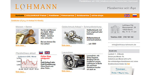 Leihhaus Lohmann Screenshot